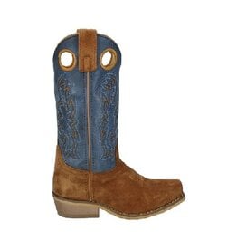 Smoky Mountain Kids Brown Roughout Blue Cutter Toe Western Boots