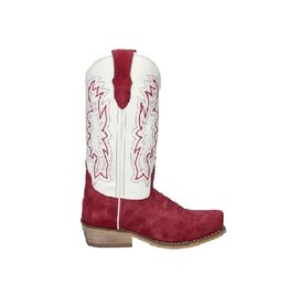 Smoky Mountain Kids Raspberry Roughout White Cutter Toe Western Boots