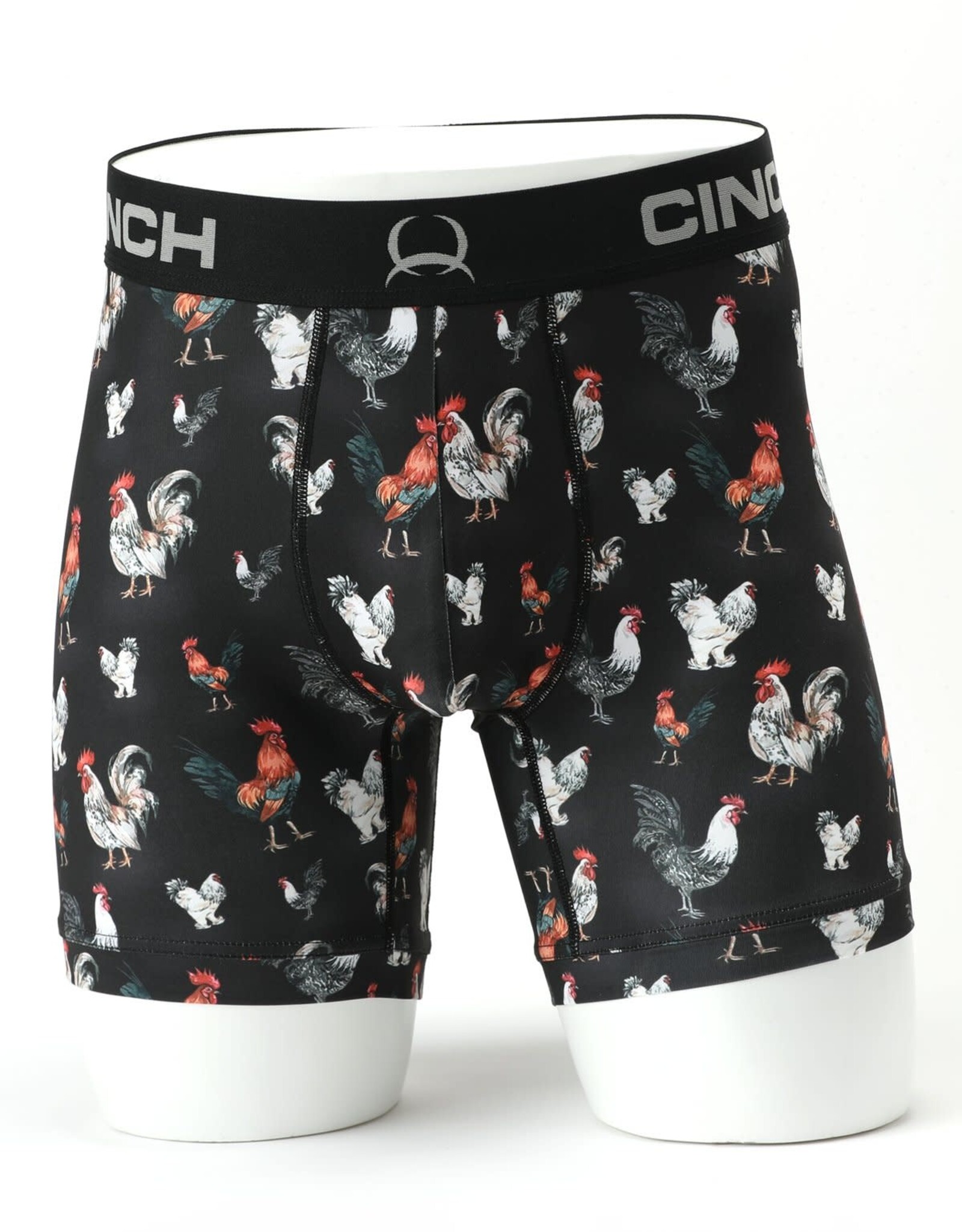 Cinch Mens Cinch Boxer Brief 6" Roosters