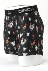 Cinch Mens Cinch Boxer Brief 6" Roosters
