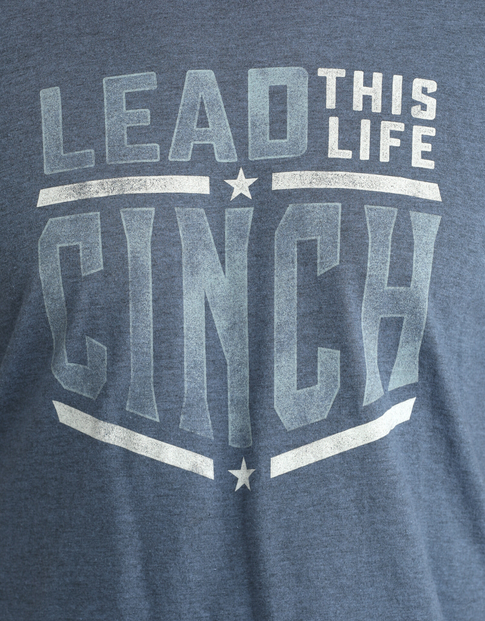 Cinch Mens Blue Lead This Life Short Sleeve T Shirt