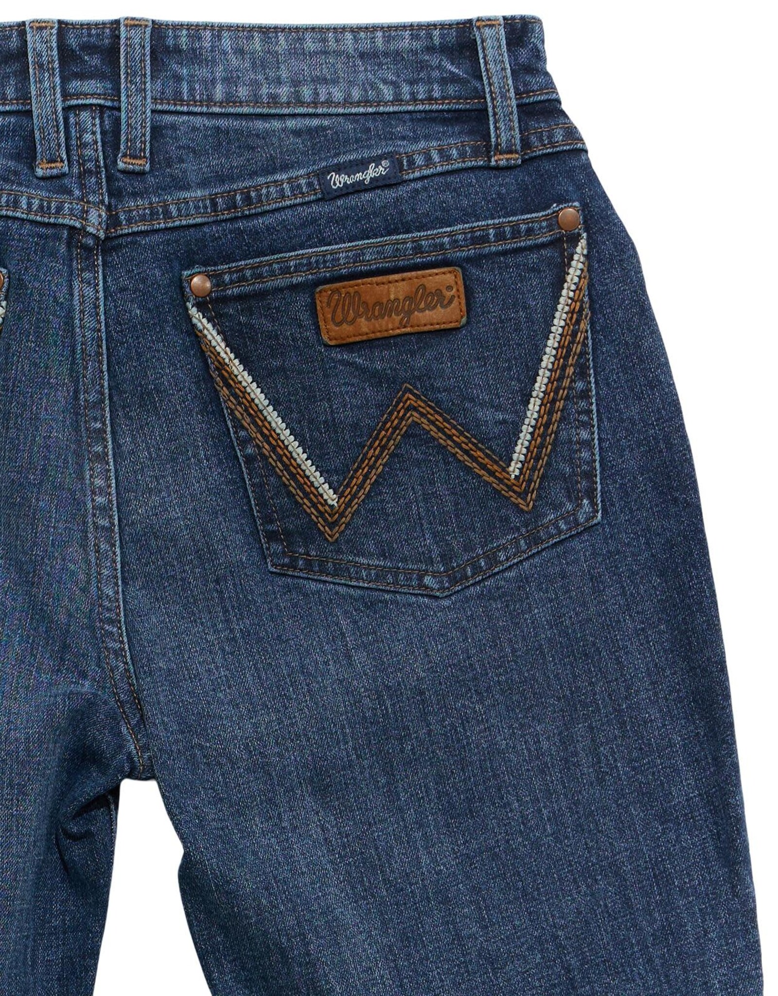Womens Wrangler Mid Rise Retro Mae Medium Wash Boot Cut Riding Jean