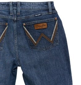 Womens Wrangler Mid Rise Retro Mae Medium Wash Boot Cut Riding Jean