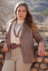 Womens Cruel Denim Brown Suede Blazer