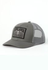 Cinch Cinch Grey Western Brand Patch Mesh Snapback Trucker Ball Cap
