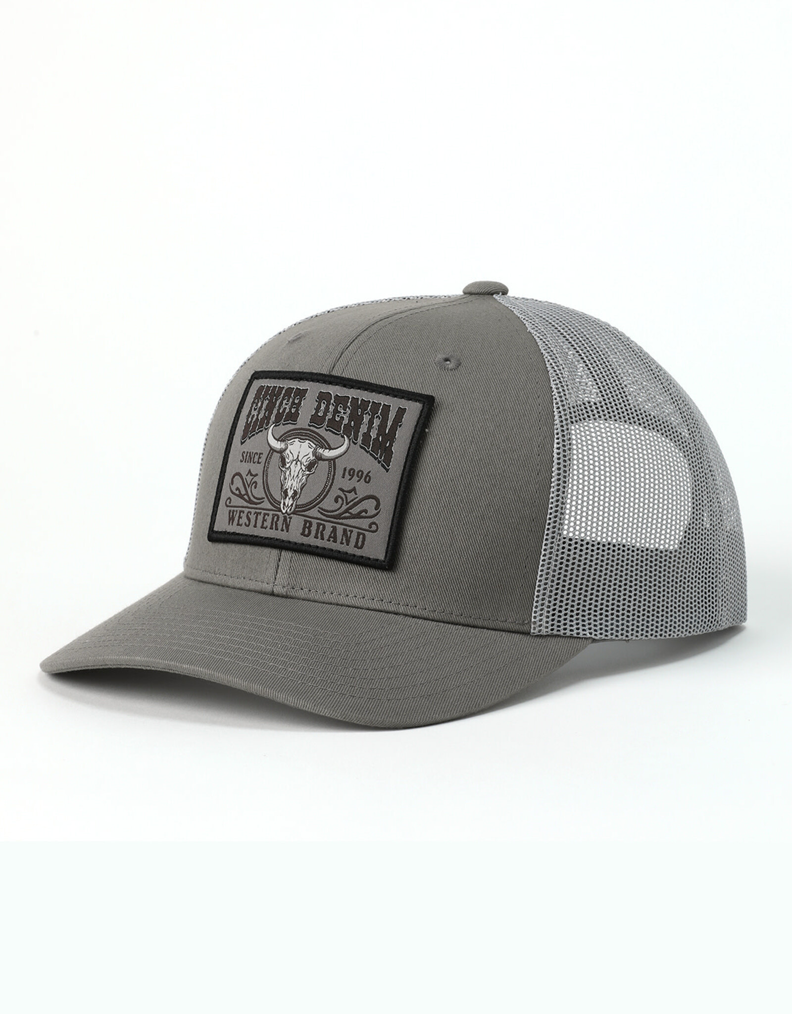Cinch Cinch Grey Western Brand Patch Mesh Snapback Trucker Ball Cap