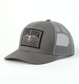 Cinch Cinch Grey Western Brand Patch Mesh Snapback Trucker Ball Cap