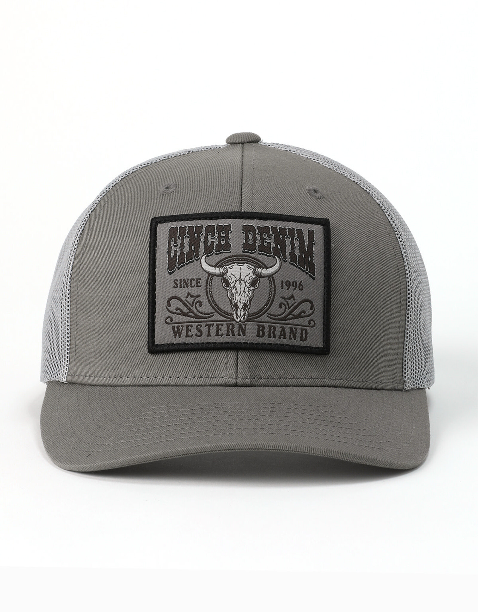 Cinch Cinch Grey Western Brand Patch Mesh Snapback Trucker Ball Cap