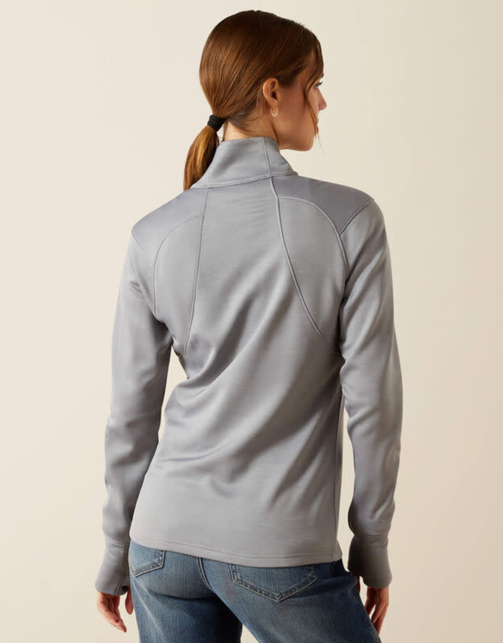 Ariat Womens Ariat Alloy Heather Tek Team Cold Series 1/2 Zip Pullover