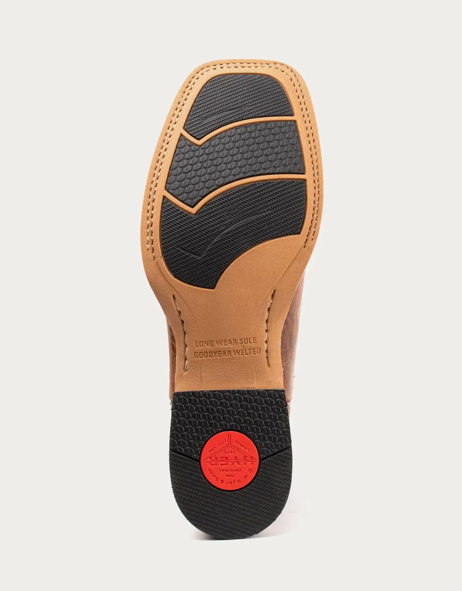 Hyer Boots Mens Hyer Burdett Brown Clay Square Toe Western Cowboy Boot