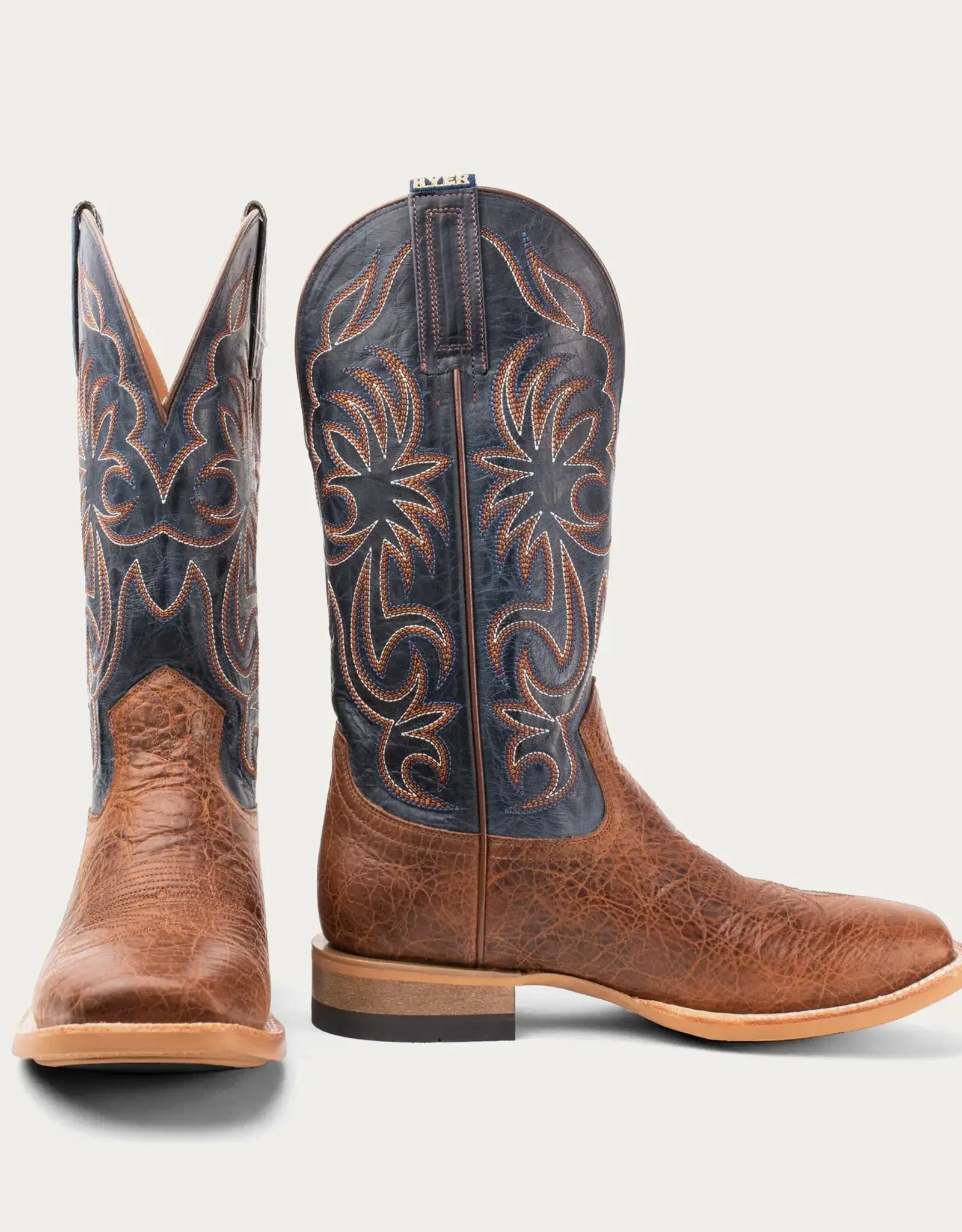 Hyer Boots Mens Hyer Burdett Brown Clay Square Toe Western Cowboy Boot