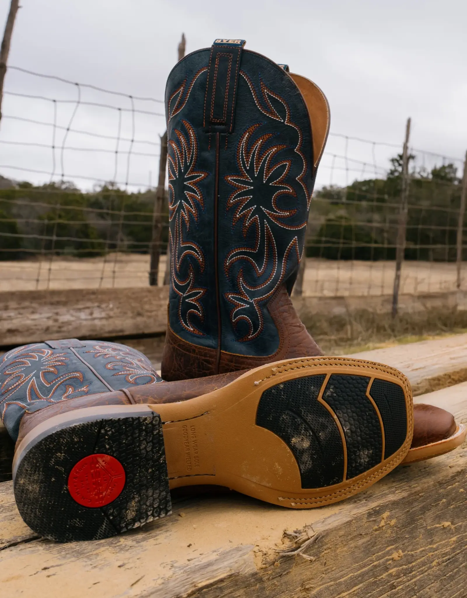 Hyer Boots Mens Hyer Burdett Brown Clay Square Toe Western Cowboy Boot