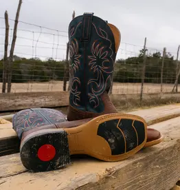 Hyer Boots Mens Hyer Burdett Brown Clay Square Toe Western Cowboy Boot