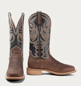 Hyer Boots Mens Hyer Sawyer Shrunken Shoulder Dark Navy Square Toe Western Cowboy Boot