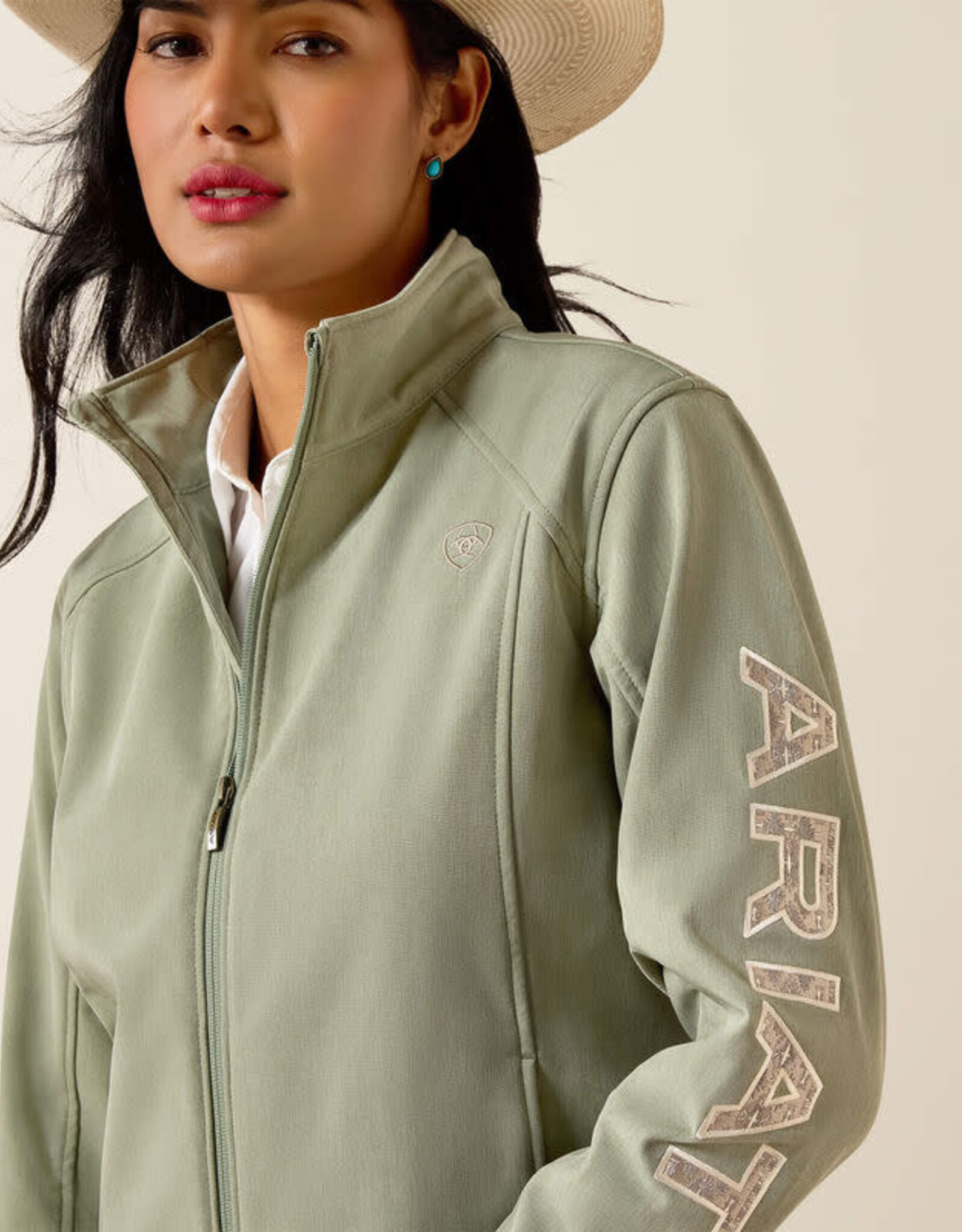 Ariat Ariat Womens Heather Sea Spray Softshell Concealed Carry  Fleece Lined Jacket