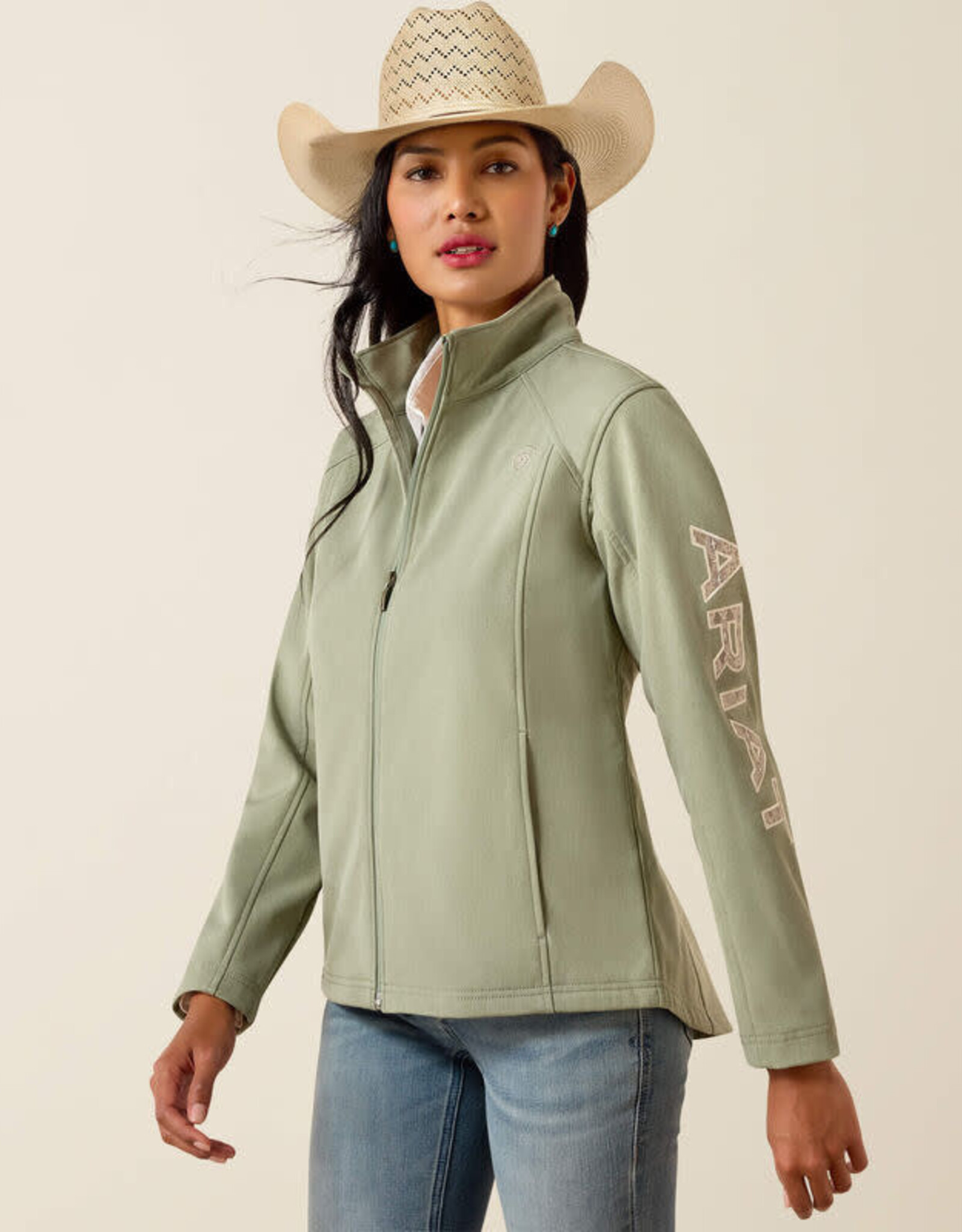 Ariat Ariat Womens Heather Sea Spray Softshell Concealed Carry  Fleece Lined Jacket