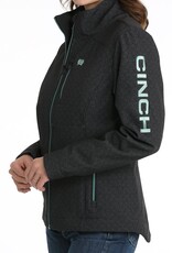 Cinch Womens Cinch Black Tribal Print Soft Shell Concealed Carry Bonded Jacket