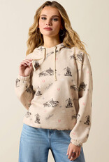 Ariat Womens Ariat Oatmeal Heather Western Motif Essential Hoodie