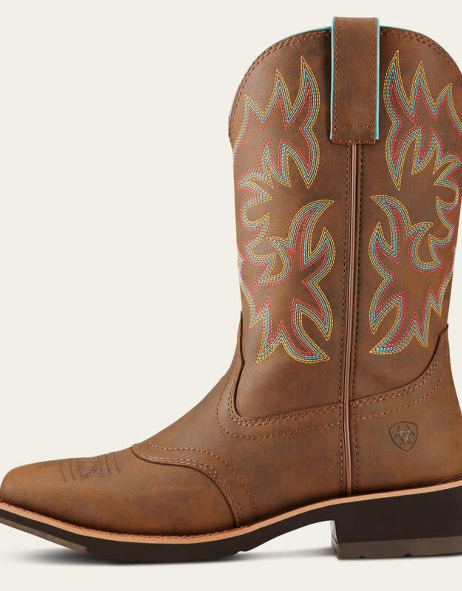 Ariat Ariat Womens  Delilah Toasted Distress Square Toe Western Riding Boot