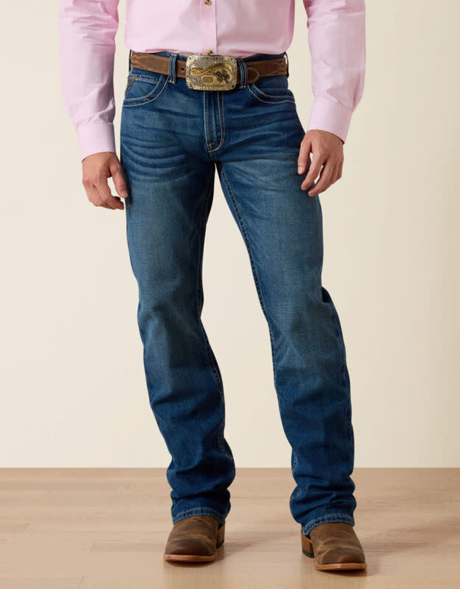 Ariat Mens Ariat M5 Stretch Straight Leg Stackable Western Riding Jean