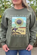 Womens Sunflower In The Draw Crew Neck Sweatshirt