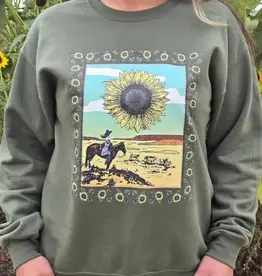 Womens Sunflower In The Draw Crew Neck Sweatshirt