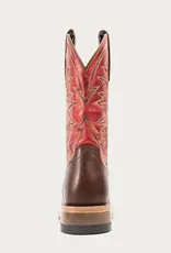 Hyer Boots Hyer Womens Little River Brown Metallic Red Wide Square Toe Cowboy Boots