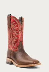 Hyer Boots Hyer Womens Little River Brown Metallic Red Wide Square Toe Cowboy Boots