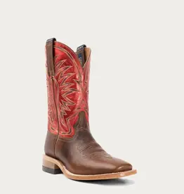 Hyer Boots Hyer Womens Little River Brown Metallic Red Wide Square Toe Cowboy Boots