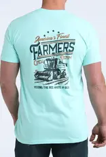 Cinch Mens Mint Blue America's Finest Farmers Short Sleeve T Shirt