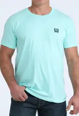 Cinch Mens Mint Blue America's Finest Farmers Short Sleeve T Shirt