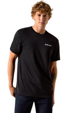 Ariat Mens Ariat Black Steer Head Western Logo Short Sleeve T Shirt