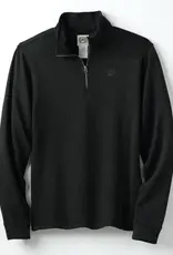 Cinch Mens Cinch Black Fleece Lined Quarter Zip Sweater