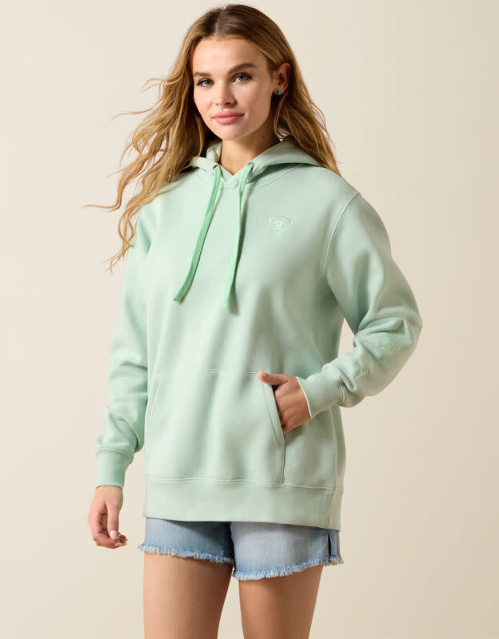 Ariat Womens Ariat Logo 2.0 Silt Green Pullover Hoodie