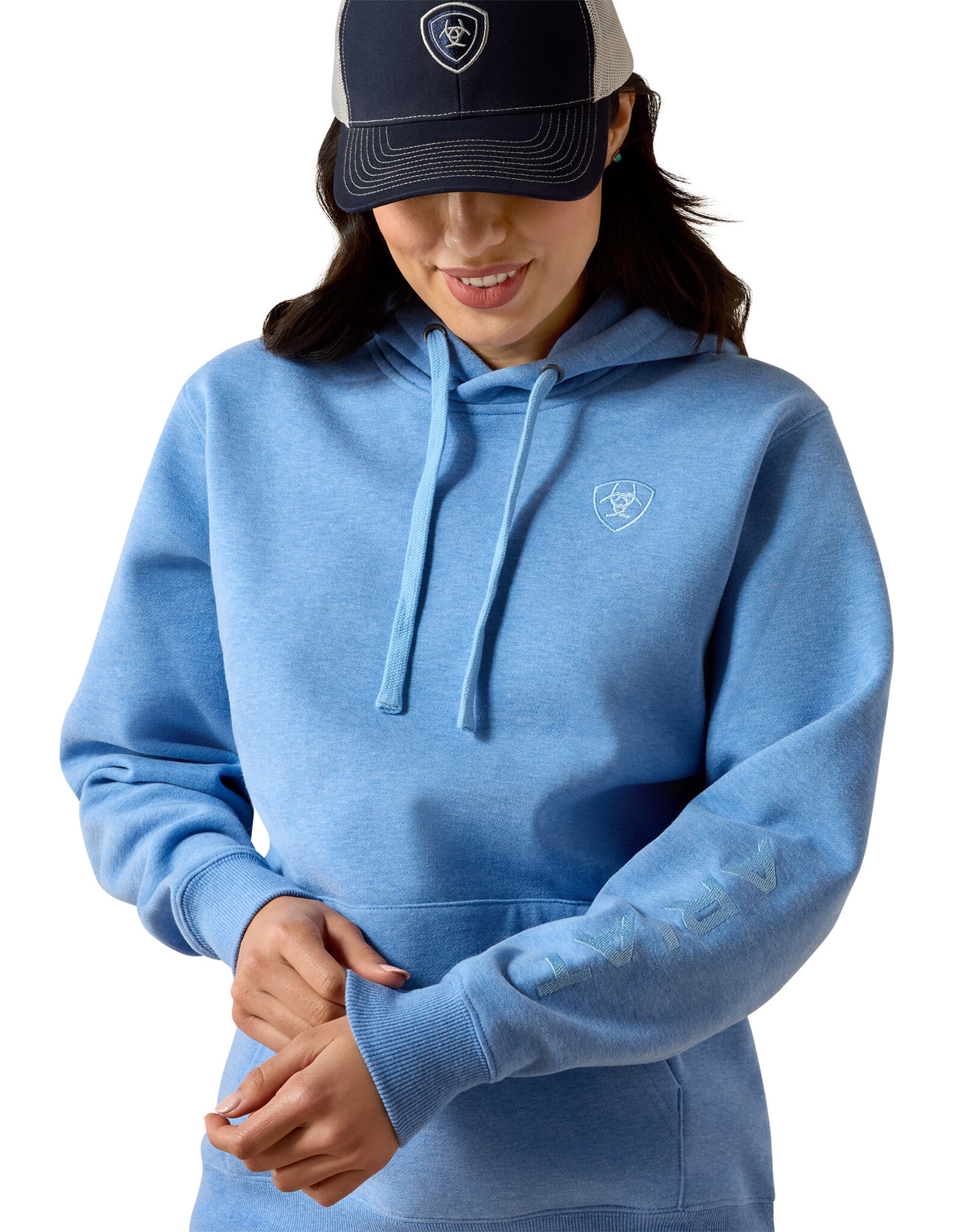 Ariat Womens Ariat Logo 2.0 Ultramarine Heather Blue Pullover Hoodie
