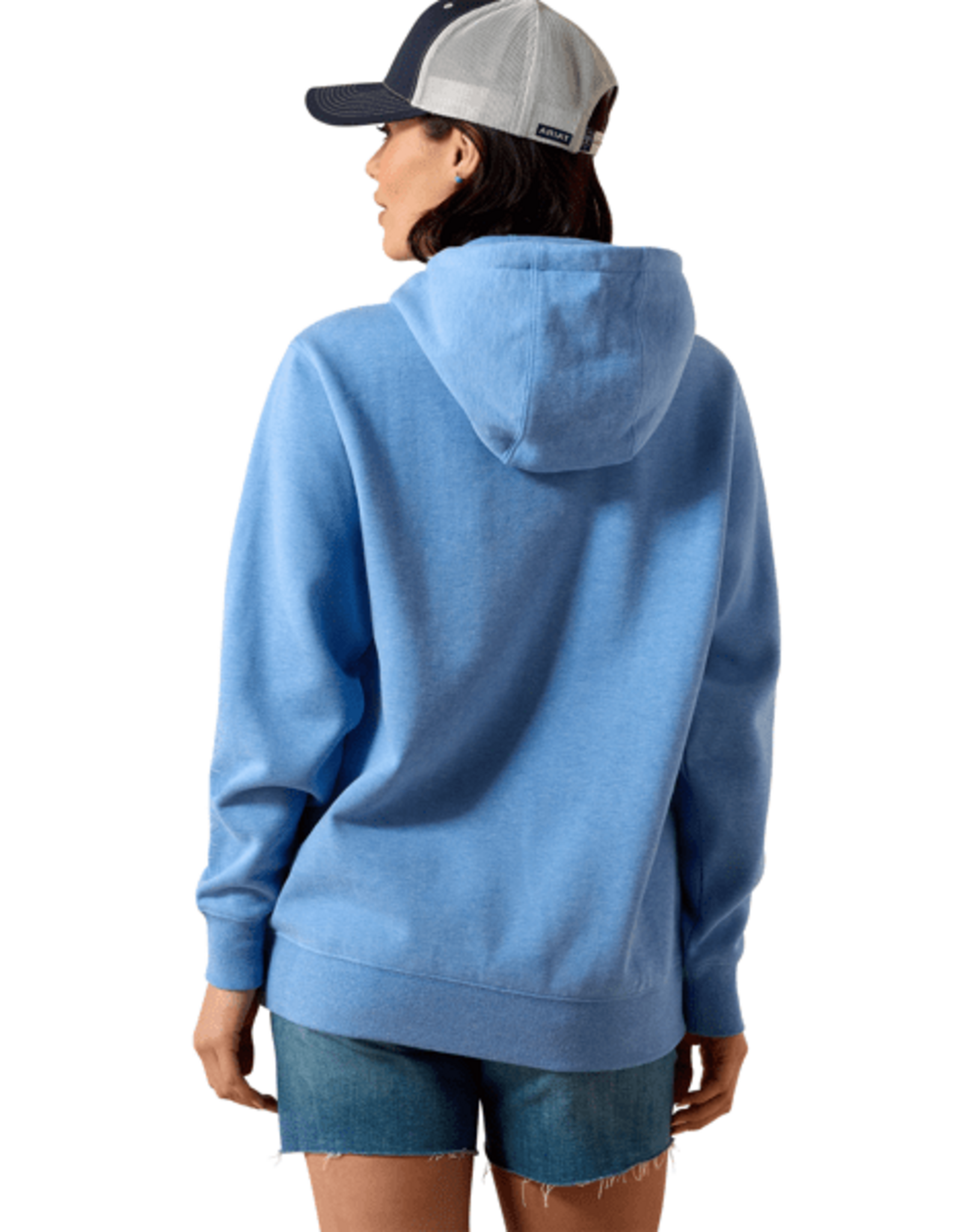 Ariat Womens Ariat Logo 2.0 Ultramarine Heather Blue Pullover Hoodie