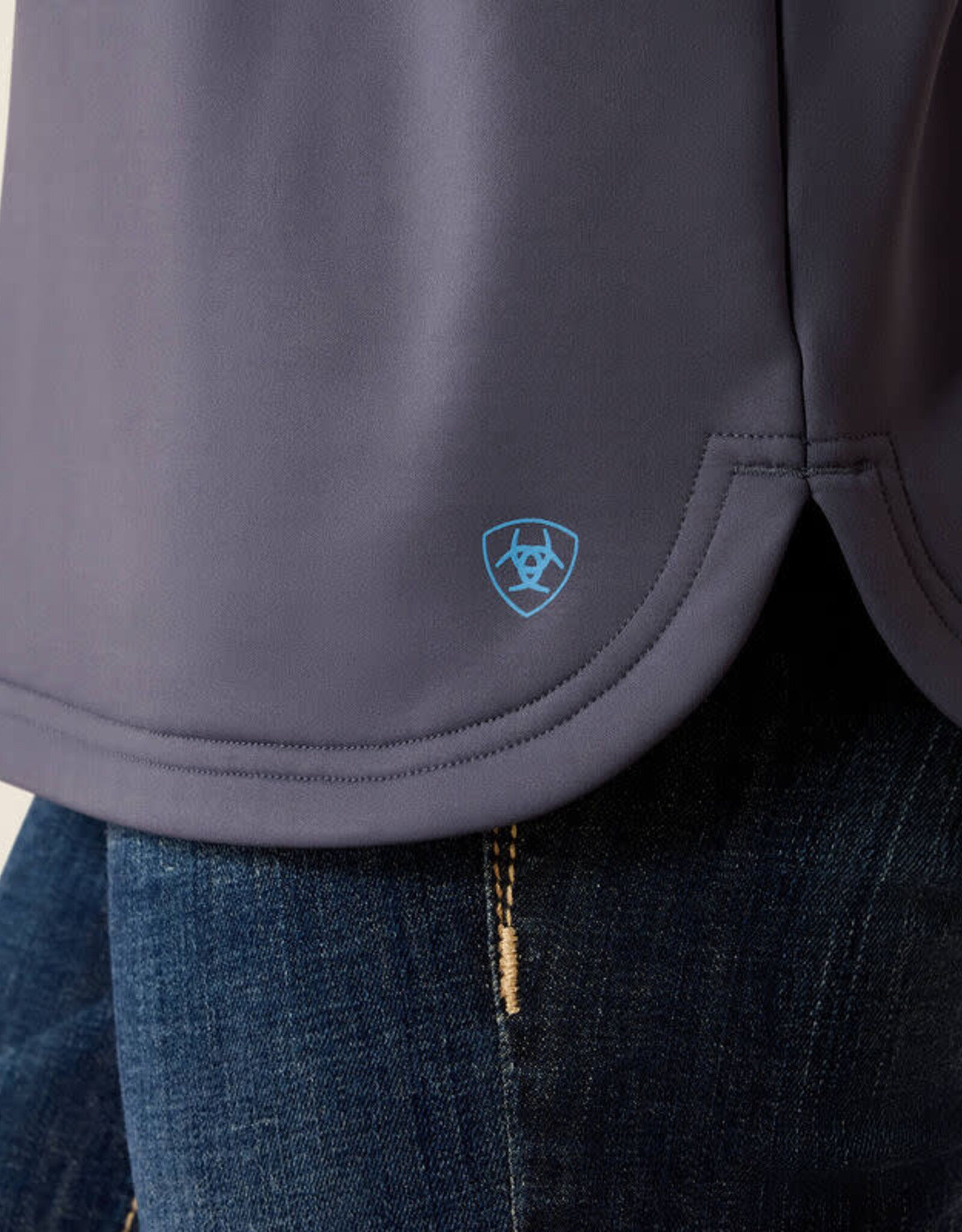 Ariat Womens Ariat Ombre Blue Breeze Logo 1/2 Zip Pullover Sweatshirt