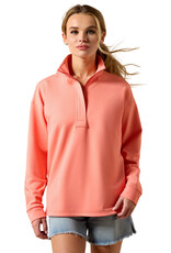 Ariat Womens Ariat Shell Pink Breeze Logo 1/2 Zip Pullover Sweatshirt