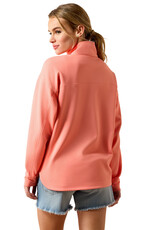 Ariat Womens Ariat Shell Pink Breeze Logo 1/2 Zip Pullover Sweatshirt