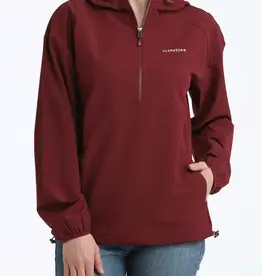 Cinch Womens Cinch Burgundy Half Zip Hooded Pullover Windbreaker