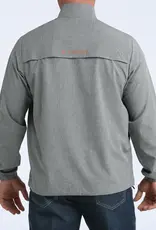Cinch Mens Cinch Grey Half Zip Western Windbreaker Jacket