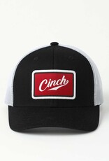Cinch Mens Cinch Patch Black N White Mesh Snapback Trucker Ball Cap