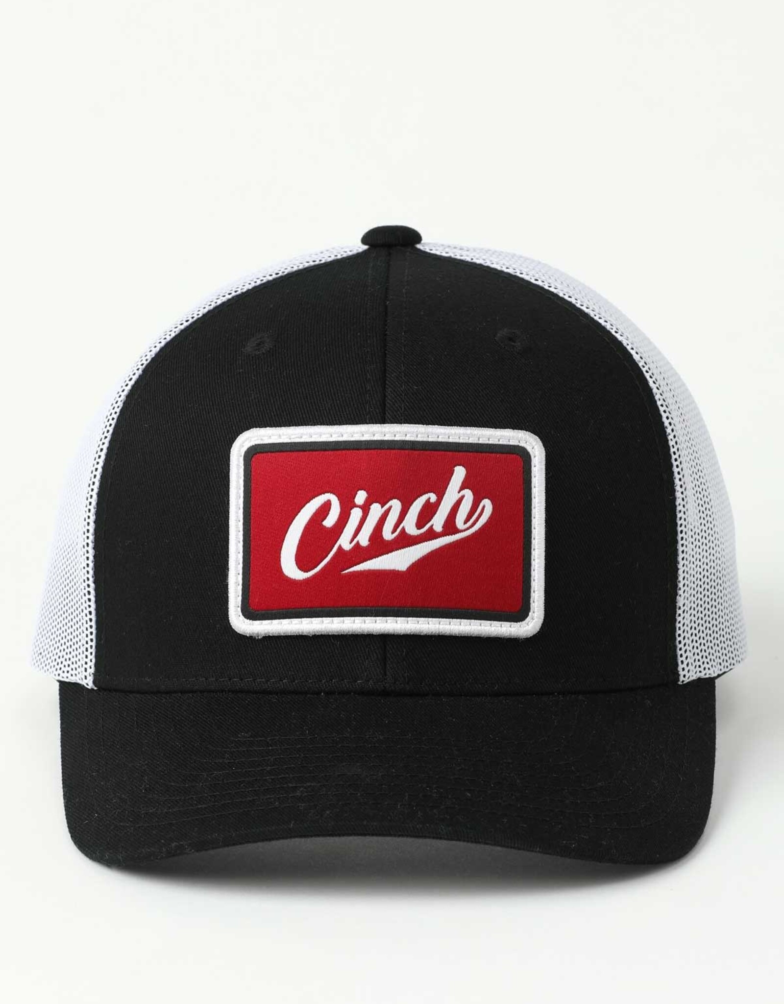Cinch Mens Cinch Patch Black N White Mesh Snapback Trucker Ball Cap