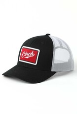 Cinch Mens Cinch Patch Black N White Mesh Snapback Trucker Ball Cap