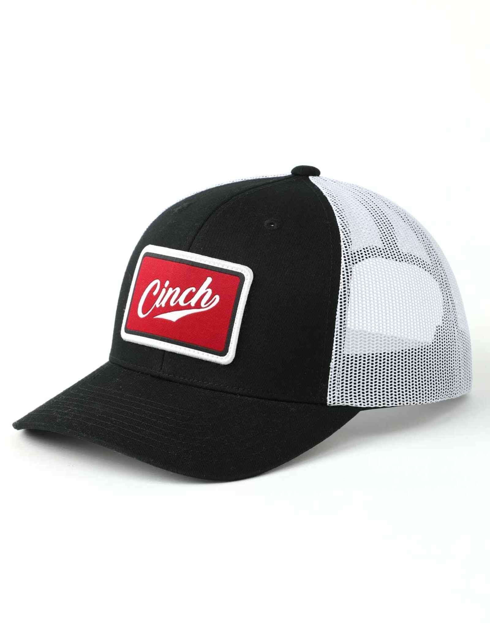 Cinch Mens Cinch Patch Black N White Mesh Snapback Trucker Ball Cap