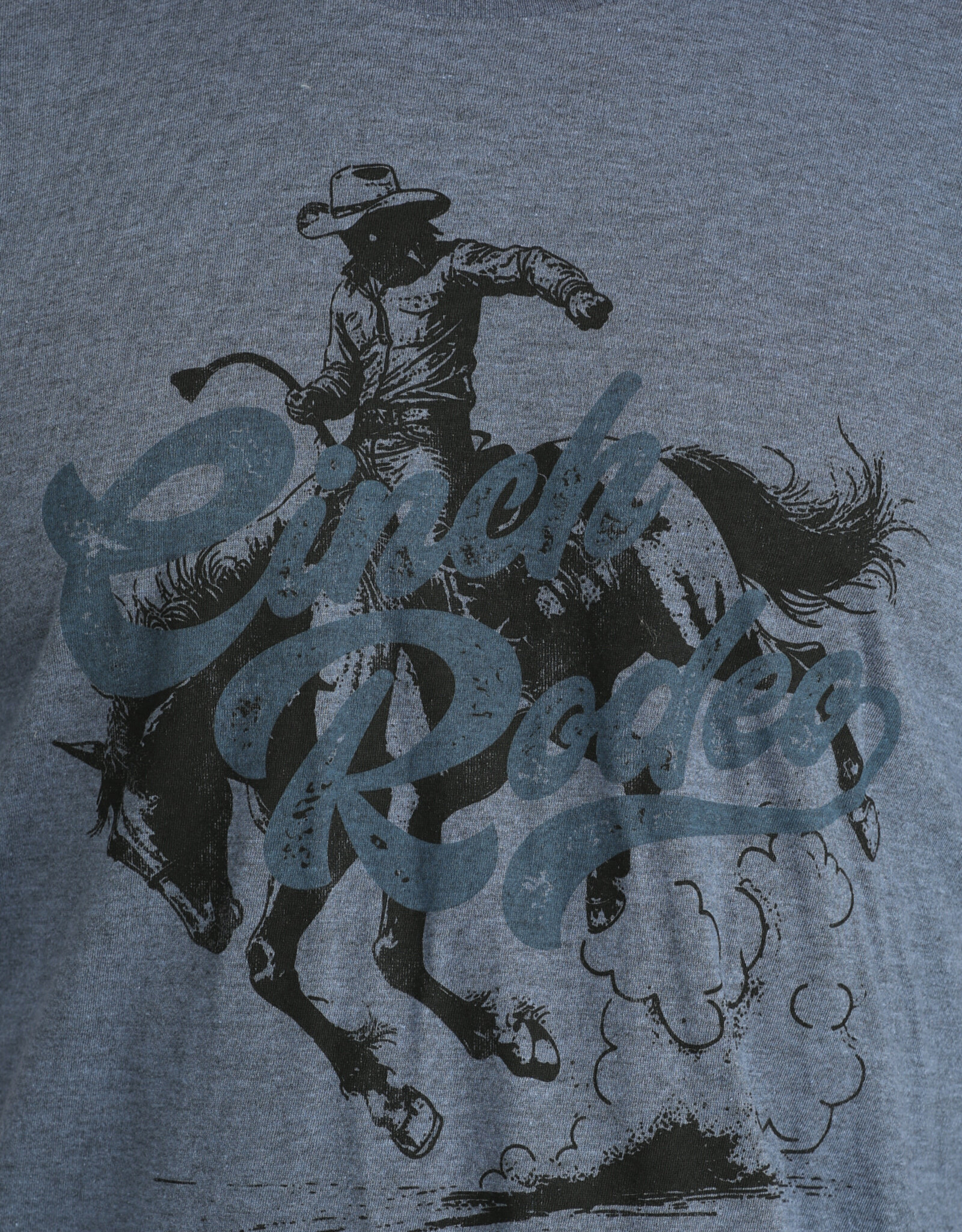 Cinch Mens Heather Blue Cinch Rodeo Short Sleeve T Shirt