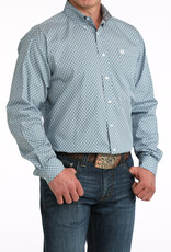 Cinch Mens Classic Cinch Blue Geo Print Long Sleeve Western Button Shirt