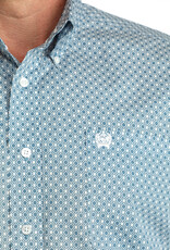 Cinch Mens Classic Cinch Blue Geo Print Long Sleeve Western Button Shirt
