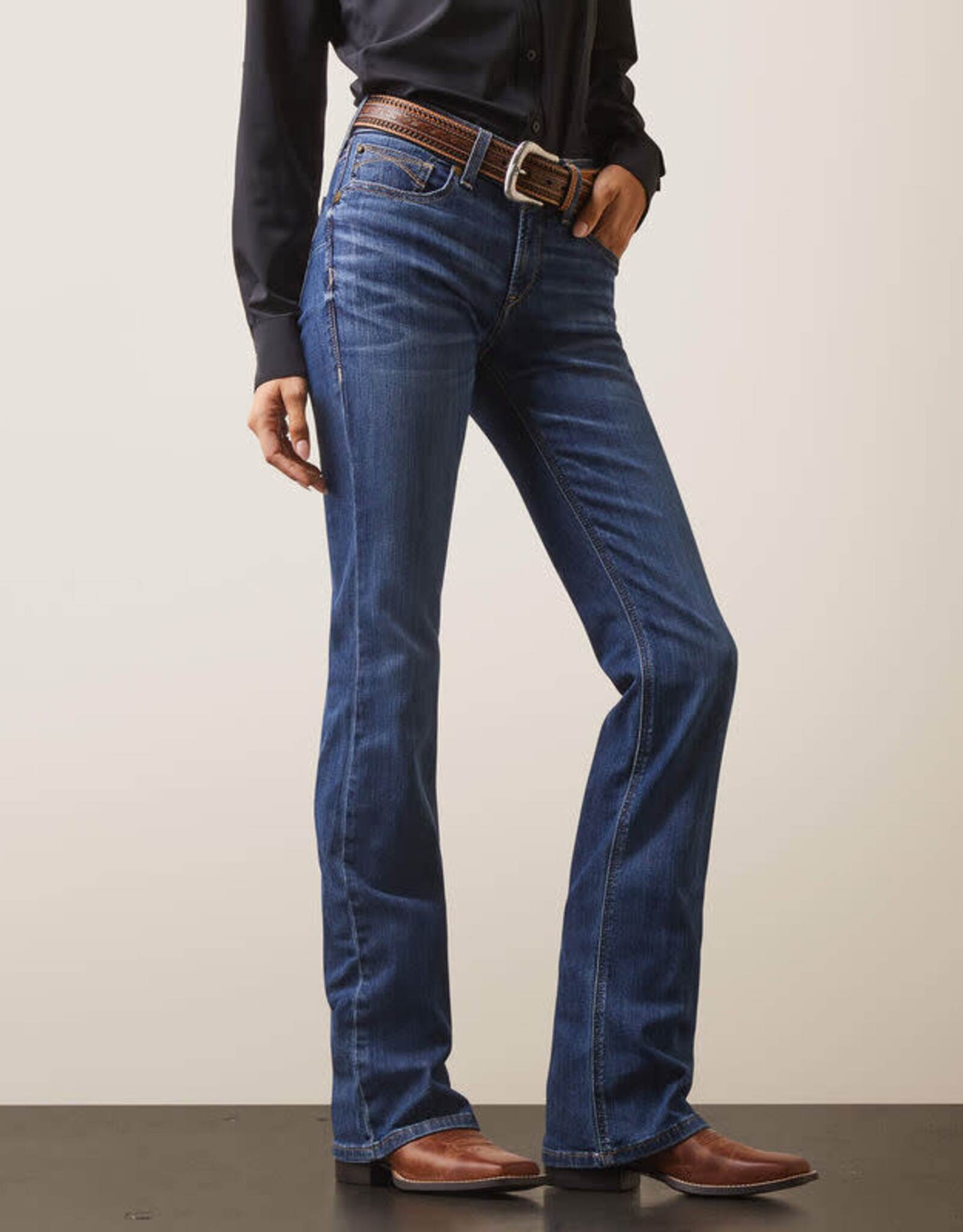 Ariat Ariat Womens REAL Perfect Rise Leila Irvine Boot Cut Western Riding Jean