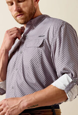 Ariat Mens Ariat Grey Printed VentTEK Outbound Classic Fit Shirt